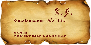 Kesztenbaum Júlia névjegykártya